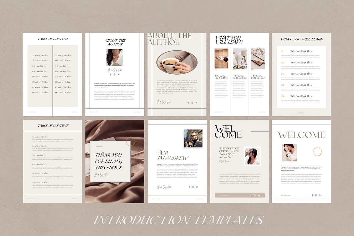 Aesthetic Ebook Templates CANVA, a Marketing Template by AndrewPixel (Photo 5 of 17)