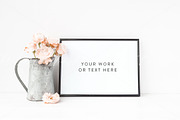 The Black A4 frame mockup bundle, a Print Template by White Hart Co. (Thumbnail 2 of 6)