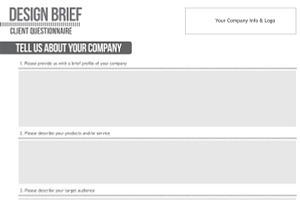 Design Brief Print and Web Template