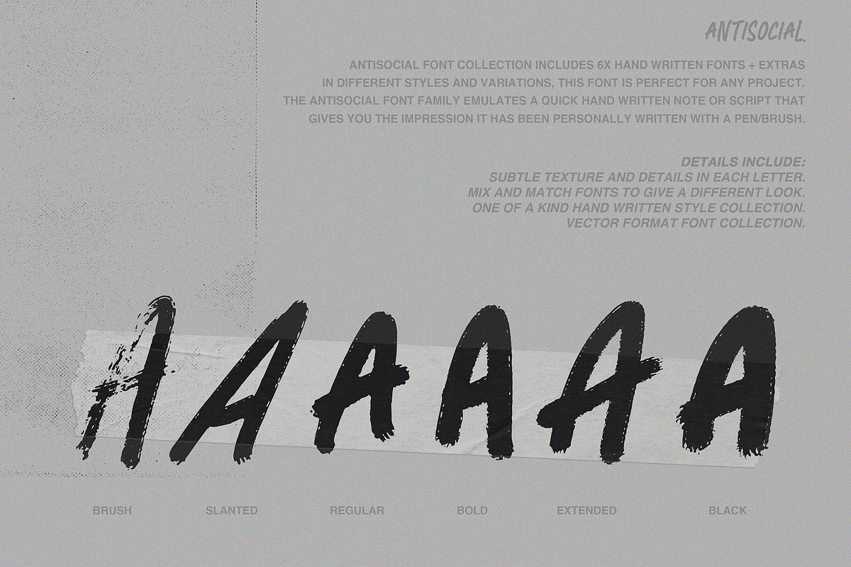 ANTISOCIAL Font Collection, a Font by Cameron Humphries (Photo 13 of 15)