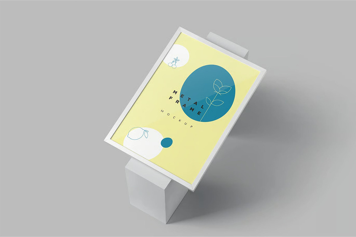 A4 Size Thin Metal Frame Mockups, an Advertising Mockup by megostudi0 (Photo 4 of 6)