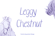 Leggy Chestnut - Handwriting Font, a Font by Squaretree Design (Thumbnail 1 of 6)