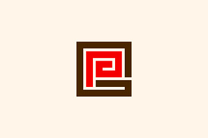 Geometric Letter GP Logo