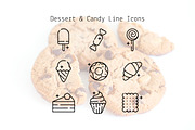 Dessert & Candy Line Icons, an Outline Icon by Lyolya Profitrolya (Thumbnail 2 of 2)