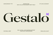 Gestalo - Elegant Family Serif, a Serif Font by Marvadesign (Thumbnail 1 of 10)