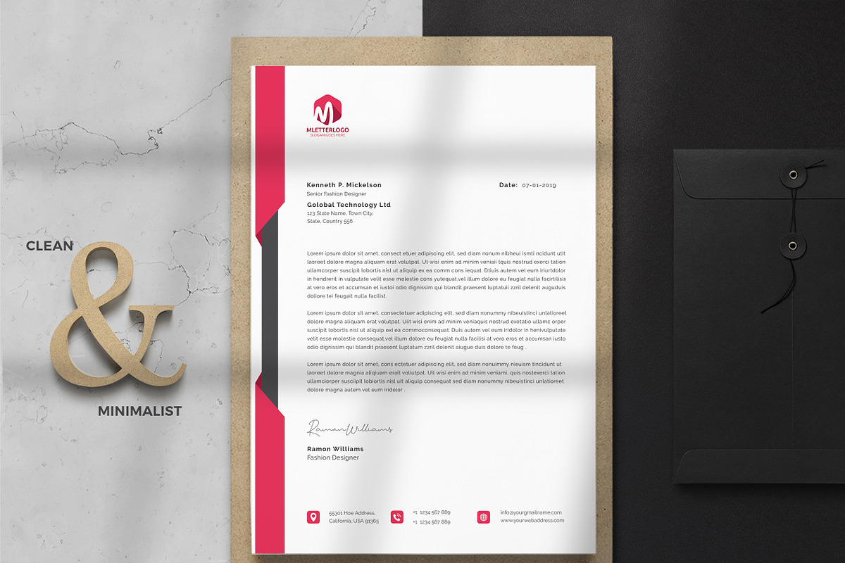 Business Letterhead Word, a Stationery Template by ResumeDevisers (Photo 4 of 8)