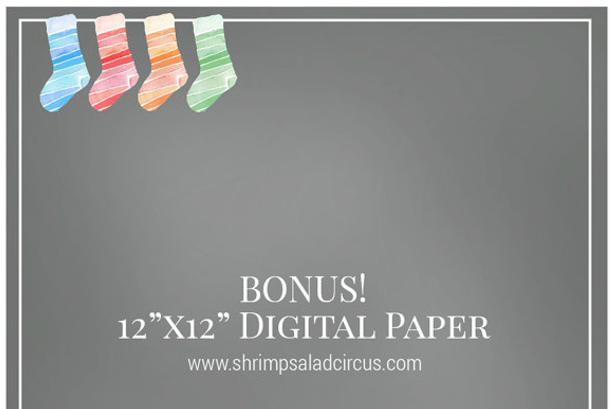 Watercolor Christmas Stockings, an Illustration by Shrimp Salad Circus (Photo 5 of 5)