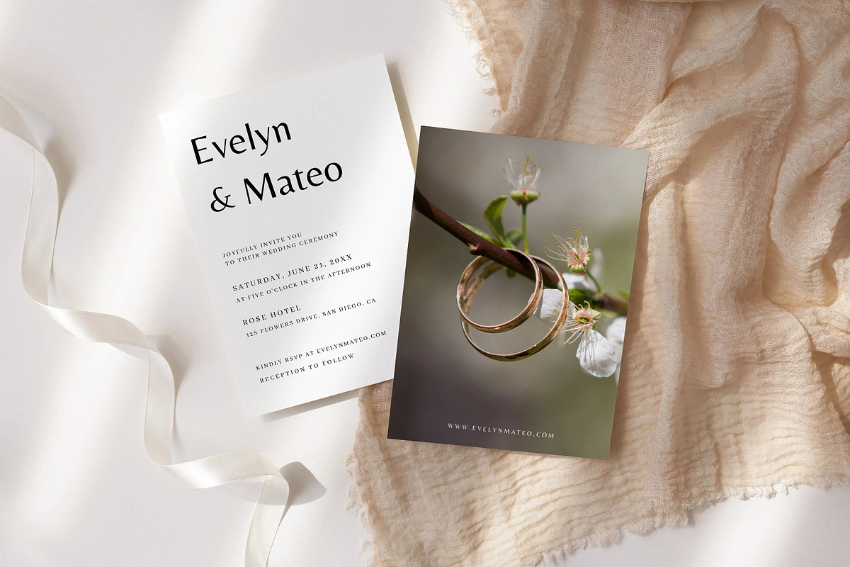 Simple Modern Wedding Invitation, an Invitation Template by LucaTheme (Photo 2 of 5)