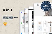 4in1 (85% Off) Sketch Templates Pack, a Websites & App Template by bigpsfan's SHOP (Thumbnail 1 of 5)