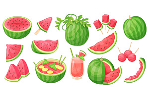 Cartoon watermelon. Water melon, a Food Illustration by Stock-Smart-Start