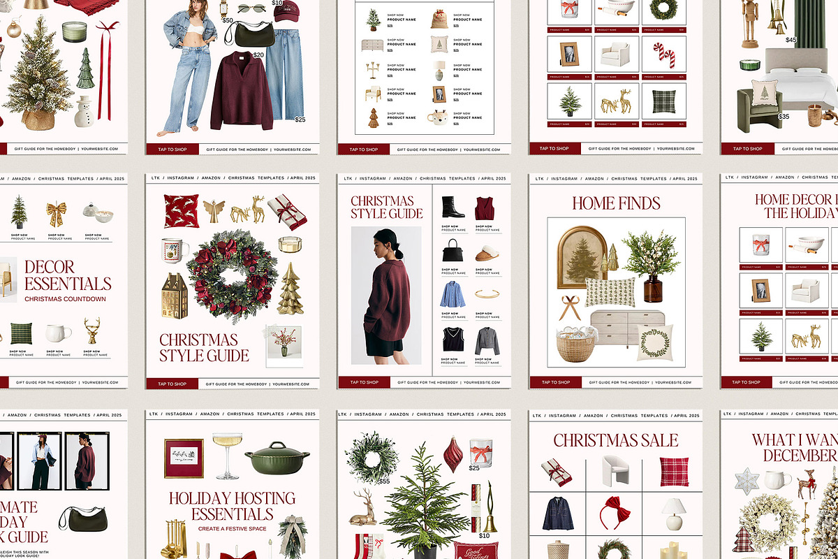 40 Christmas LTK Canva Template, a Social Media Template by Amaré Creative (Photo 3 of 6)