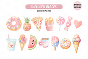 Watercolor Pastel Food Clipart, an Illustration by TatiMockup (Thumbnail 2 of 5)