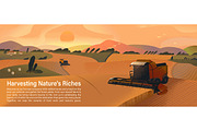 Harvesting, farm field banner, a Transportation Illustration by PaperTrident (Thumbnail 2 of 2)