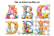 Tea Party Alphabet Letters, a Decorative Illustration by Creative Art By SamM (Thumbnail 3 of 10)