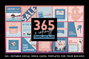 365+ Instagram & facebook templates, a Templates & Theme by Dizzign (Thumbnail 1 of 6)