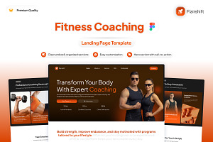 Fitness Coaching Landing Page, a Landing Page Template by Font Kingdom