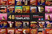 48 Fast Food Social Media Templates, a Social Media Template by Allies Interactive (Thumbnail 1 of 4)