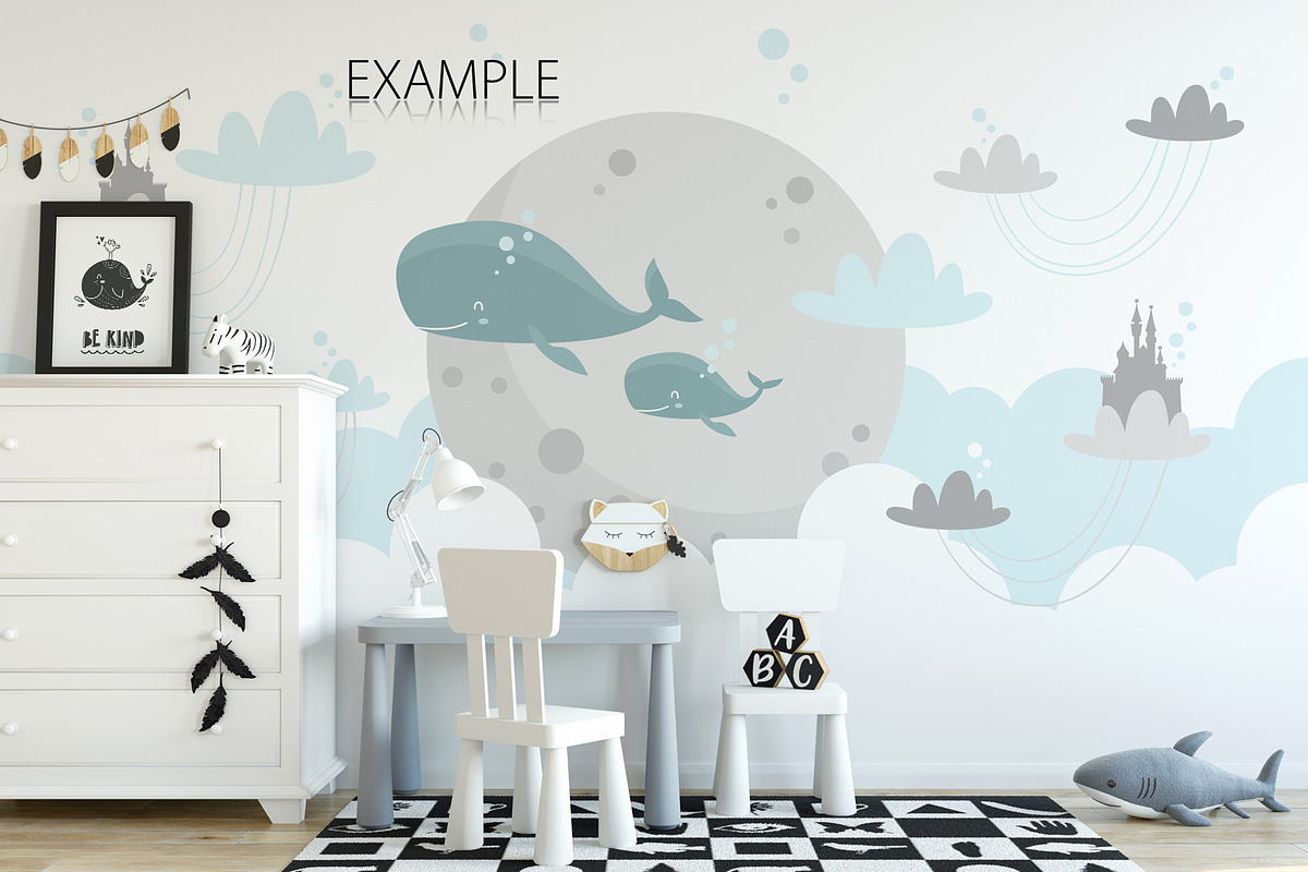 KIDS WALL & FRAMES Mockup Bundle - 4, a Product Mockup by Yuri-U (Photo 8 of 38)