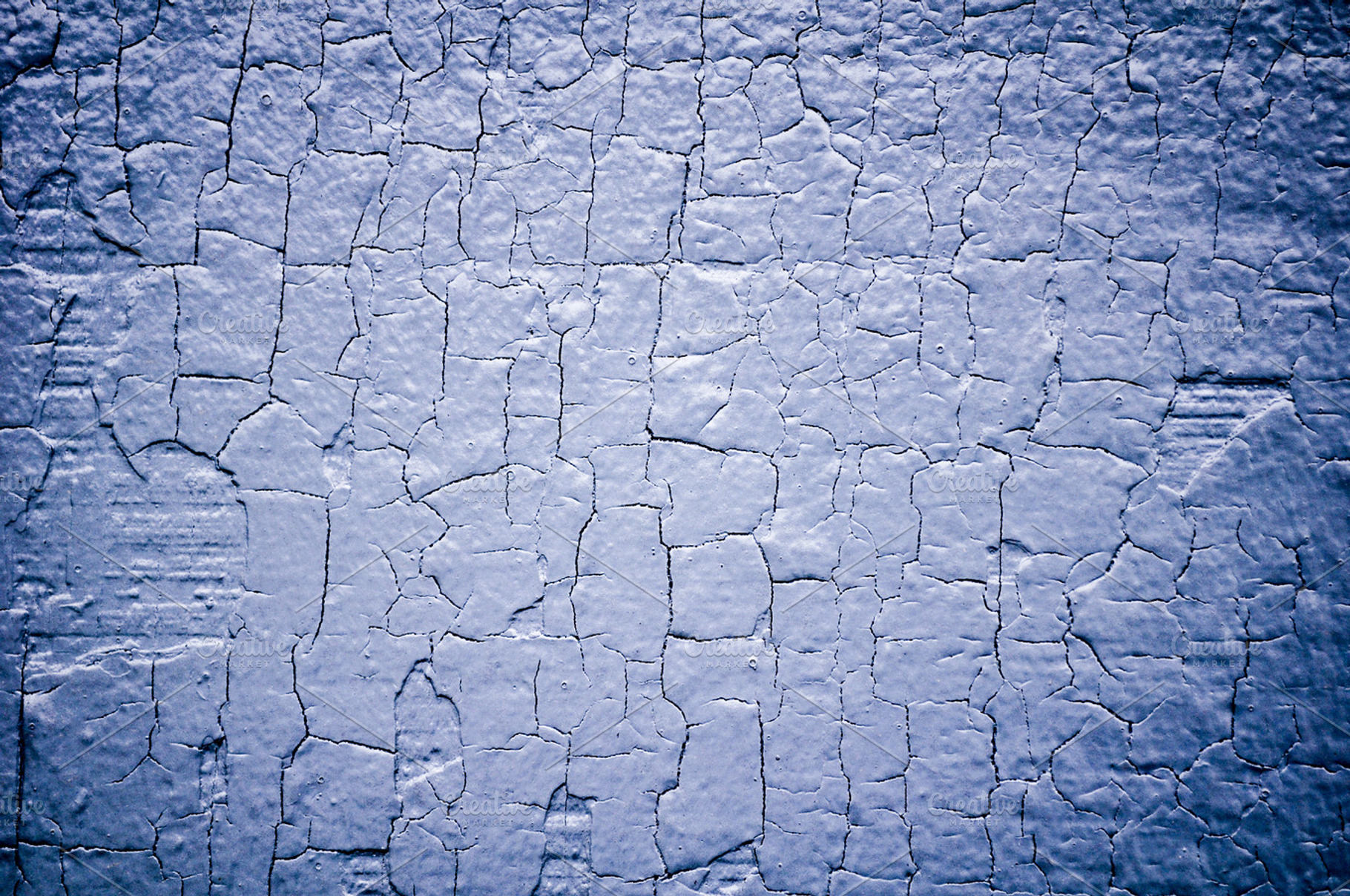 Blue cracked paint