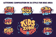 Set of phrases for kids zone, a Decorative Illustration by Lettering_Logo (Thumbnail 3 of 5)