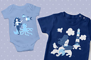 Sea & Mermaid Clip Art Set, an Illustration by Nagore Rodriguez Design (Thumbnail 2 of 2)