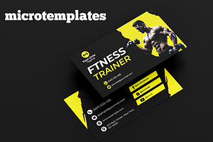 Gym Business Card Template – Modern, a Business Card Template by microtasker