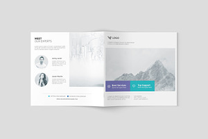 Square Brochure / Magazine Mockup