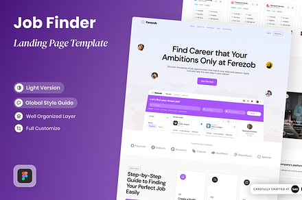 Ferezob - Job Finder Landing Page, a Landing Page Template by SLAB! Design