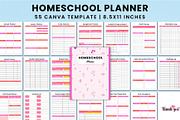 Homeschool Planner For Canva KDP, a Stationery Template by Shumaya (Thumbnail 1 of 7)
