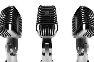 Black Classic Vintage Microphones, an Arts & Entertainment Photo by Andy Dean Photography