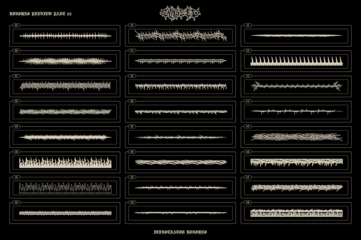 Cursed Illustrator Brushes, a Brush Add-On by MiksKS (Photo 17 of 24)