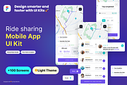 Ride Sharing App iOS UI Kit, an App Template by Paula M UI Store (Thumbnail 1 of 5)