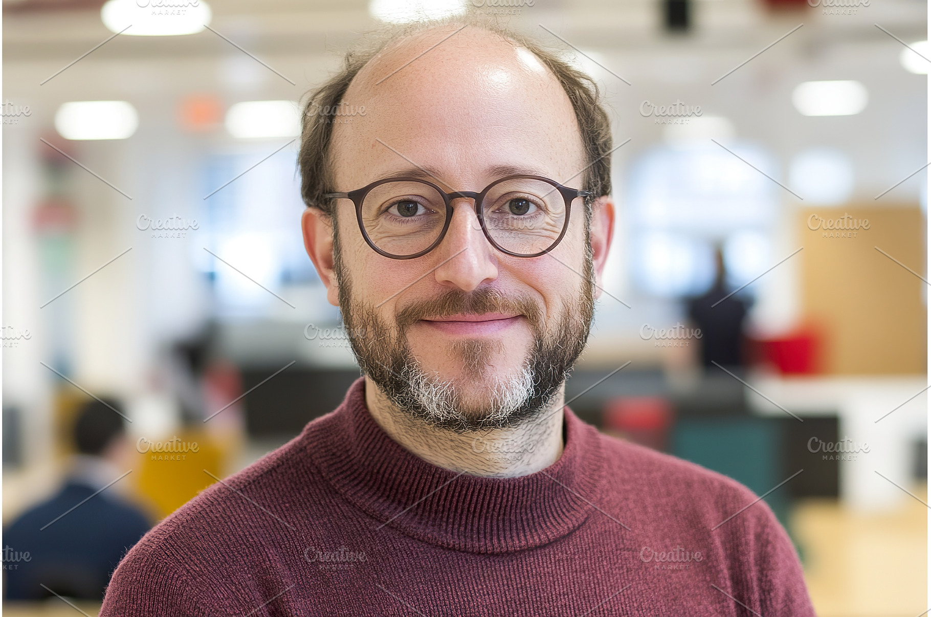 Bearded Male with Glasses Smiles in, a Person Photo by Lermont51