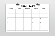 2027 11x17 Inch MON-FRI Calendar, a Stationery Template by Running With Foxes (Thumbnail 2 of 5)