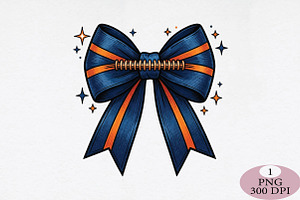 Football Bow Game Day PNG, an Illustration by Daily.Designs