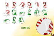 Drawn Traditional Christmas Elf Hats, an Illustration by Julia_Raketic (Thumbnail 2 of 2)