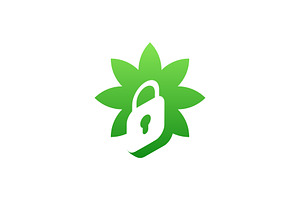 elegant flower padlock logo, a Branding & Logo Template by Rasagama Studio
