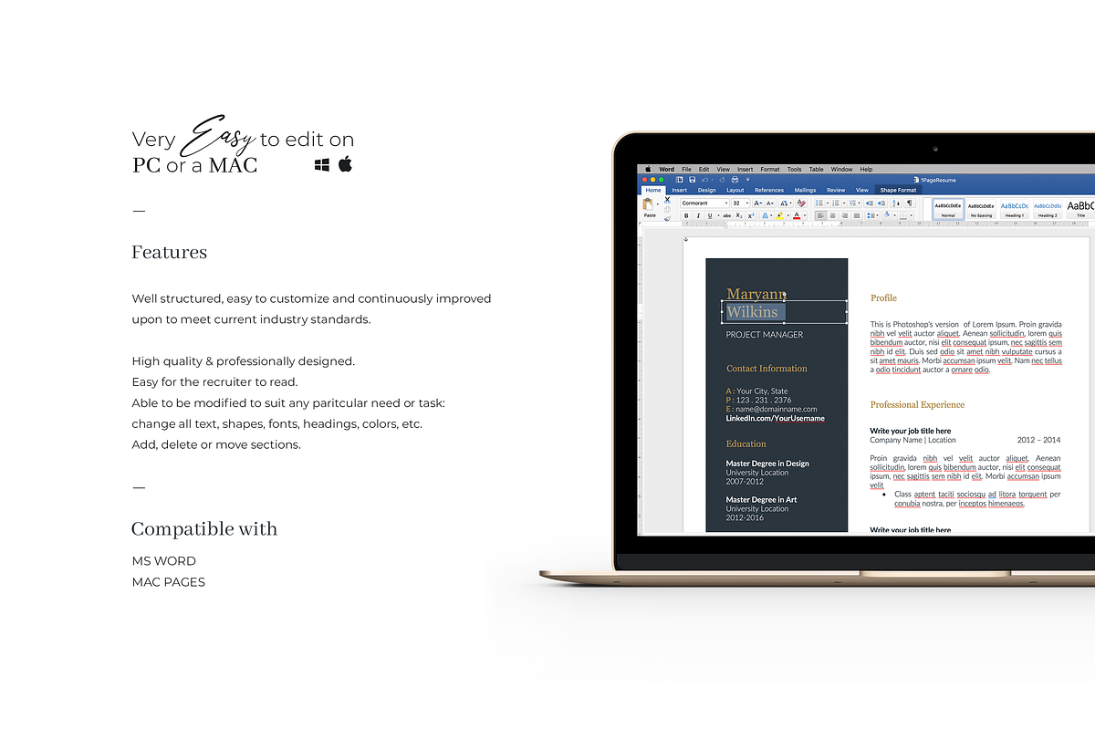 Standout Resume Template, a Resume Template by GraphicFlava (Photo 5 of 7)