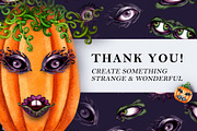 Halloween Pumpkin Faces Creator, a Seasonal Illustration by EL_SUHOVA (Thumbnail 11 of 11)