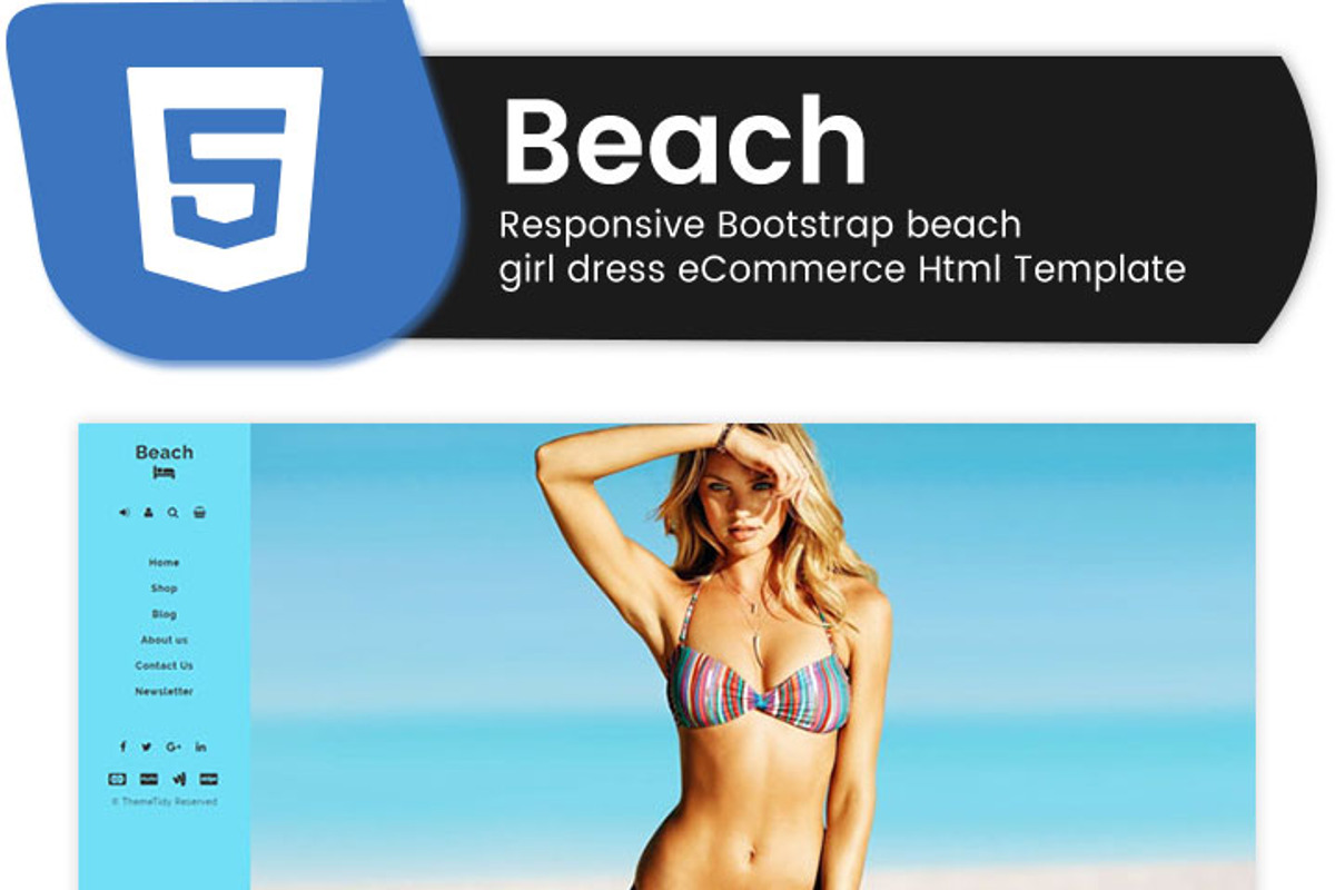Beach - Girl Dress Html Template, a Bootstrap Template by ThemeTidy Shopify Agency (Photo 2 of 2)