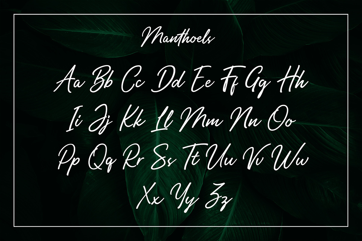 Manthoels - Stylish Signature, a Handwritten Font by Almarkhatype (Photo 9 of 12)