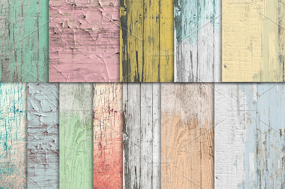 Shabby Chic Wood Digital Paper preview 3