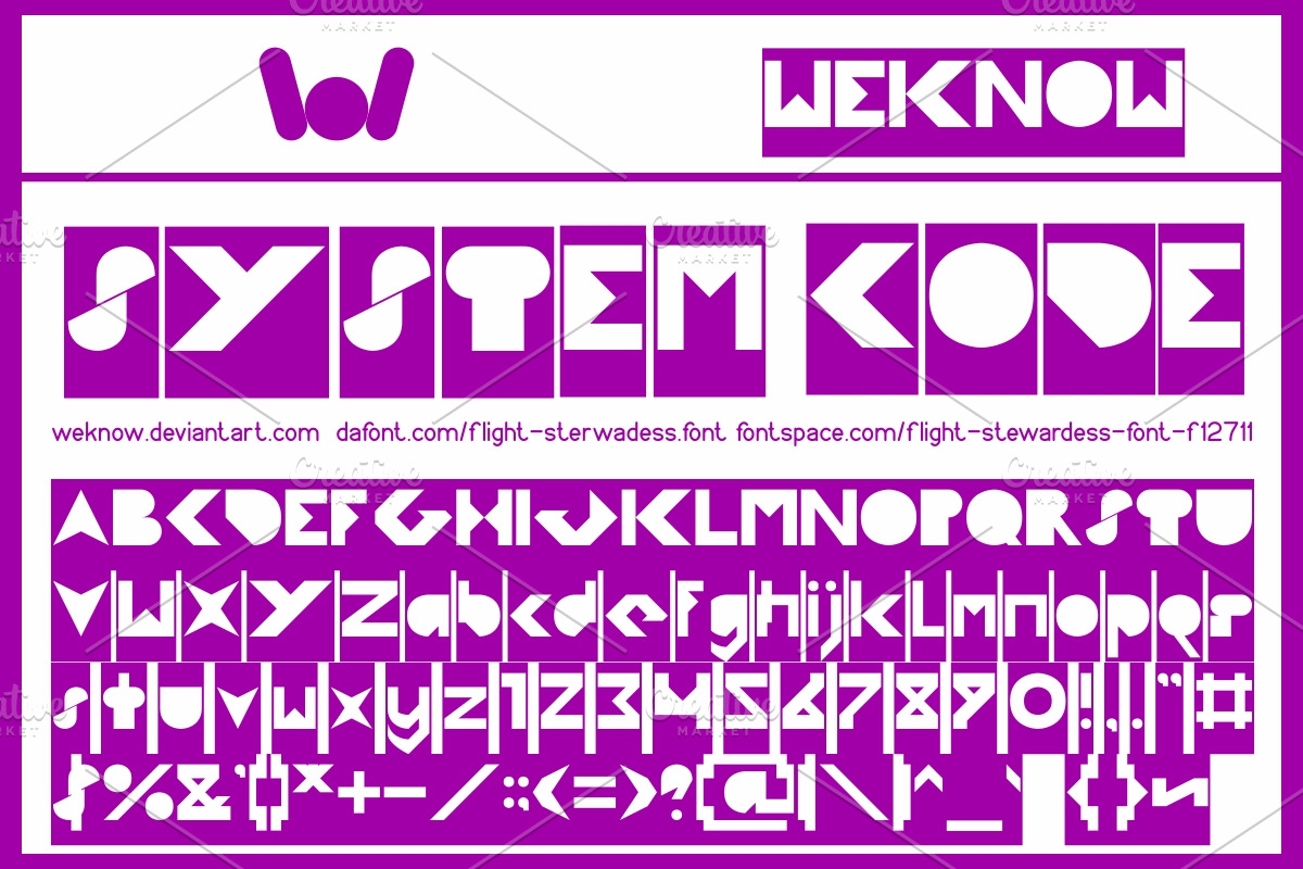 flight sterwardess font preview 5