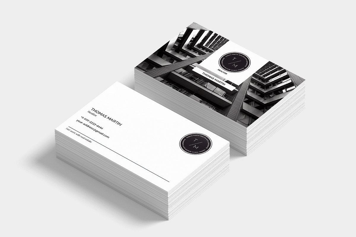 A solid business card of a realtor, a Business Card Template by ARg Design (Photo 4 of 5)