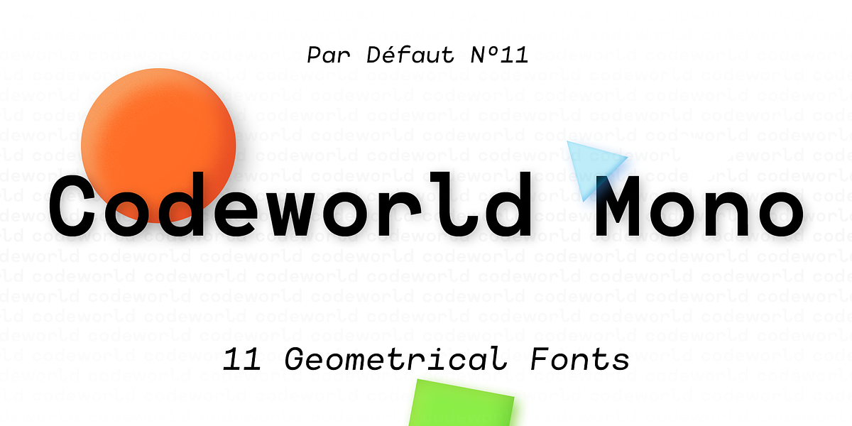 Codeworld Mono, a Sans Serif Font by Par Défaut (Photo 1 of 9)