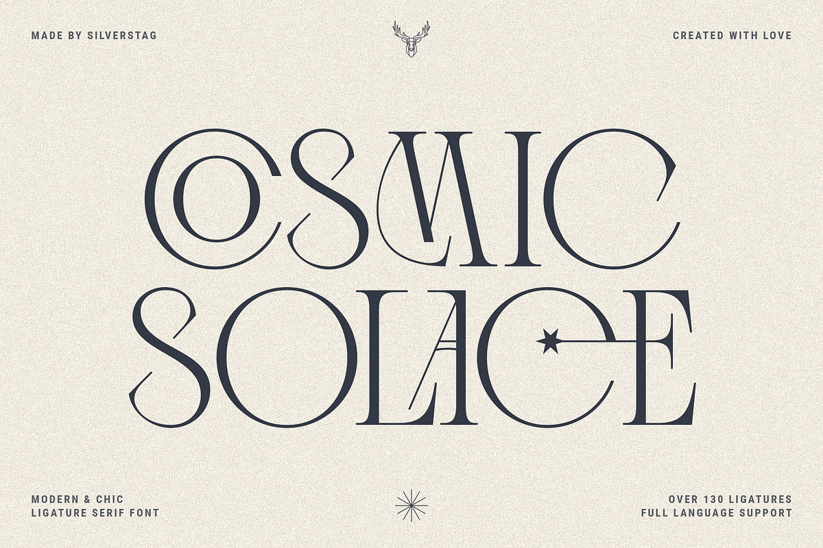 Cosmic Solace - Ligature Serif Font, a Serif Font by SilverStag Type Foundry (Photo 1 of 16)