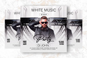 White Music Party Flyer Design, a Flyer Template by Shajib Shikder (Thumbnail 2 of 2)