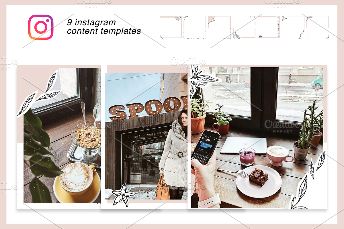 INSTAPACK all instagram templates, a Social Media Template by Kristina Dubnovitskaya (Photo 6 of 12)