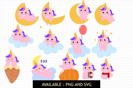 Kawaii Unicorn collection