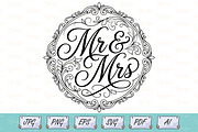 Mr and Mrs Wedding Typography Design, a Decorative Illustration by Ghagra (Thumbnail 1 of 6)